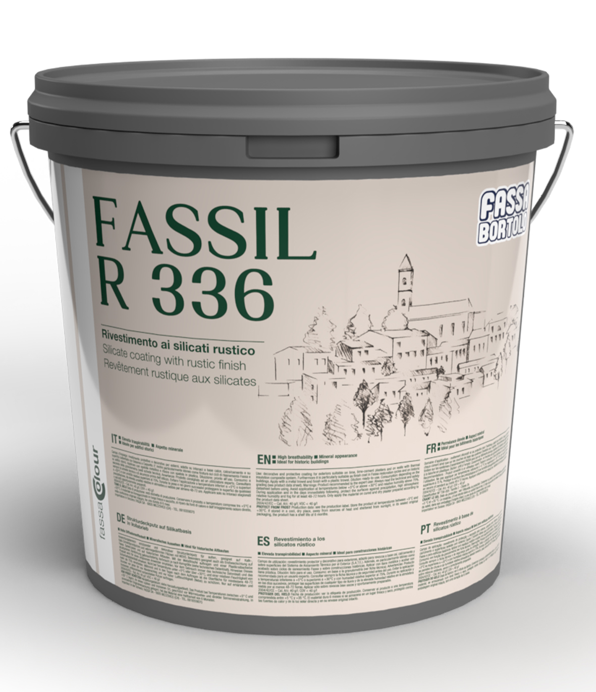 FASSIL R 336: Revestimiento mineral a base de silicatos rústico